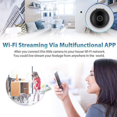 MiniVision | Minicámara magnética WiFi de 1080p - Cámara de seguridad HD portátil con visión nocturna 