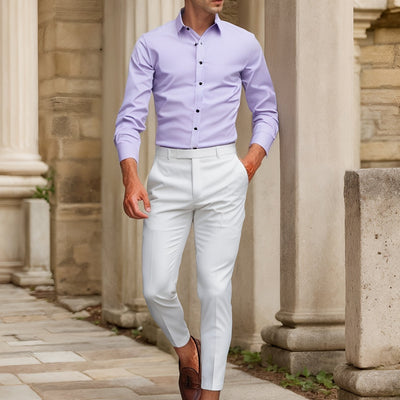 Finn | Camisa elástica de color liso SlimFit