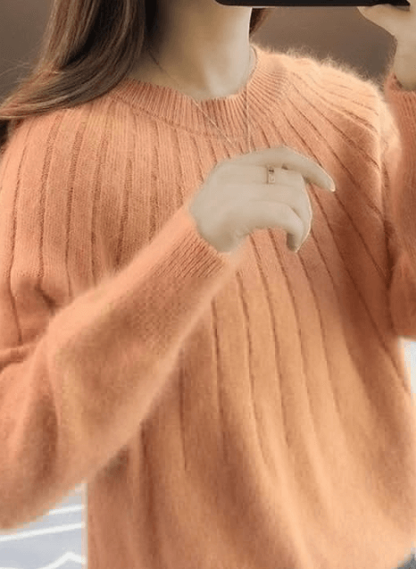 Pulover albastru din lână pentru femei