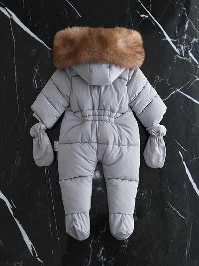 Zimní overal Frosty Baby - Luxusní zimní kombinéza s kapucí pro nejchladnější měsíce