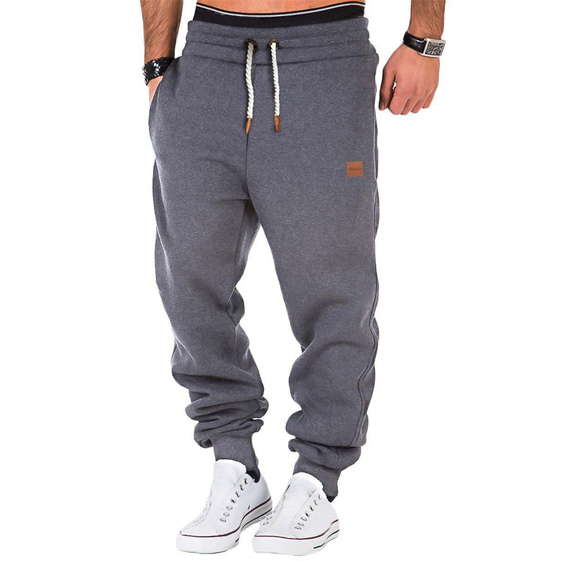 Max Comfort | Pantalon de survêtement uni pour homme avec cordon de serrage et taille élastiquée