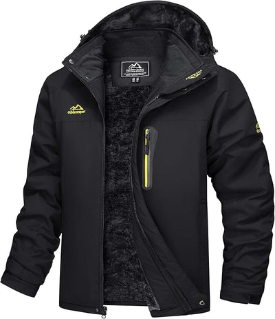 Waterproof and windproof parka with fleece lining and hood - Outdoor jacket