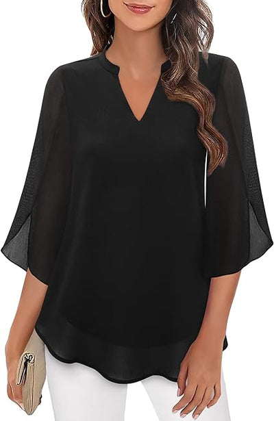 Blusa de capas para mujer