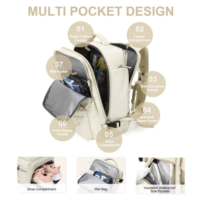 Mochila - Bolsa de viaje grande impermeable para senderismo y viajes