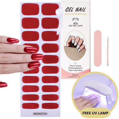 Set d'autocollants pour ongles en gel avec lampe UV