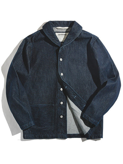 Veste en jean d'inspiration vintage délavée décontractée américaine pour hommes