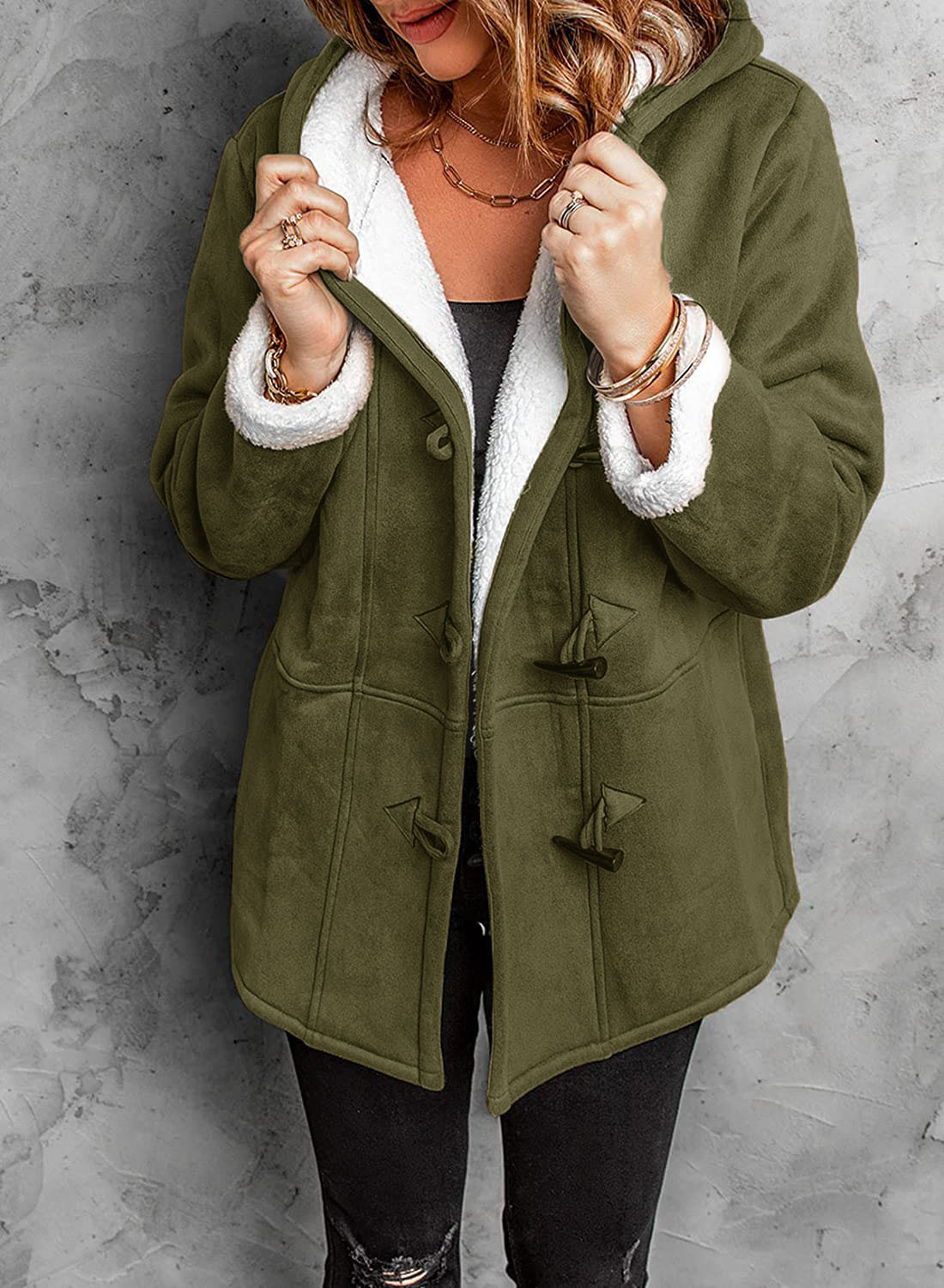 Manteau d'hiver pour femmes avec capuche et doublure chaude
