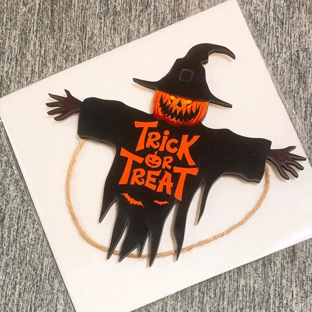 2D Ahşap Halloween Şeker-Şaka Panosu