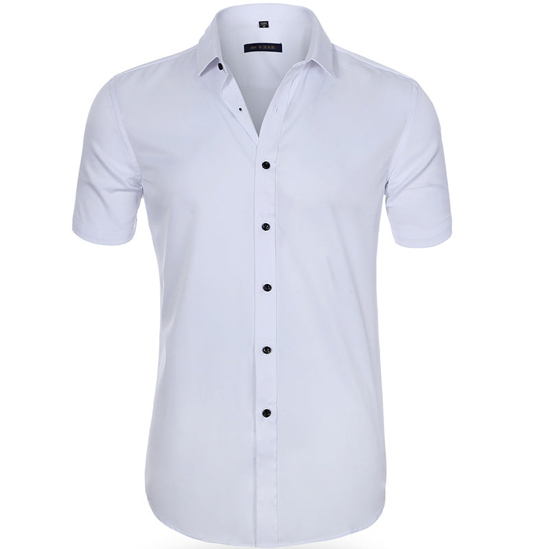 Camisa de manga corta transpirable y sin arrugas para hombre.