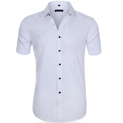 Camisa de manga corta transpirable y sin arrugas para hombre.