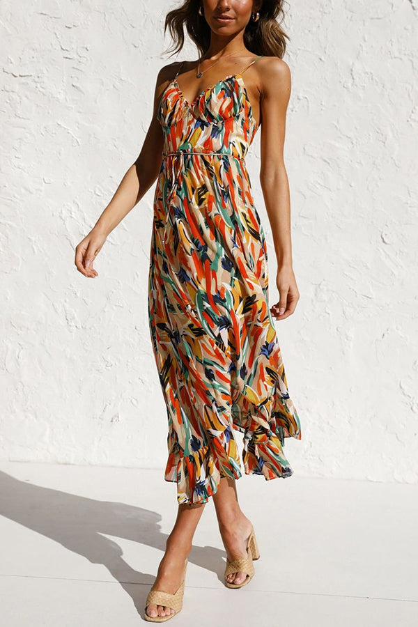Vestido midi Veronique en mezcla de algodón para uso informal