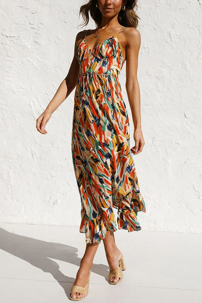 Vestido midi Veronique en mezcla de algodón para uso informal