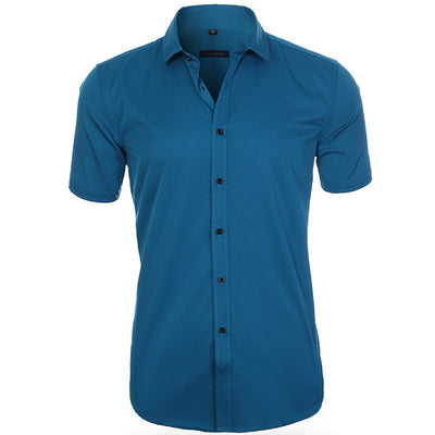 Camisa de manga corta transpirable y sin arrugas para hombre.