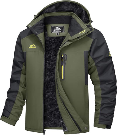 Waterproof and windproof parka with fleece lining and hood - Outdoor jacket