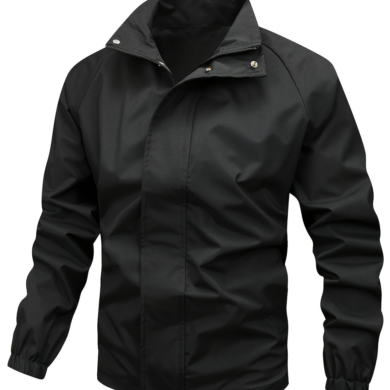 Daan | Black men's jacket with stand-up collar