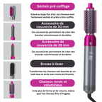 Séchoir pré-coiffage et accessoires coiffants, brosse lissante, embouts 30 mm pour boucles volumineuses. Cheveux ronds et volumineux.