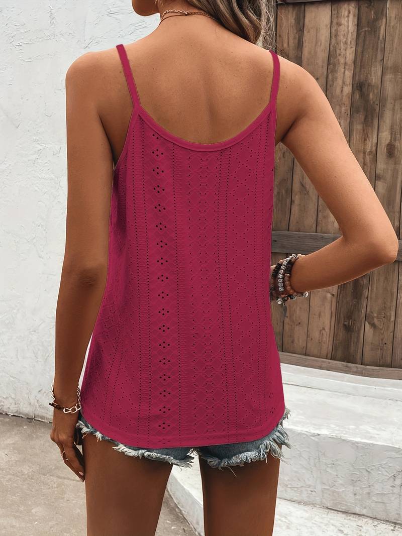 Chemise d'été à bretelles spaghetti et col en V pour femme – Légère et élégante