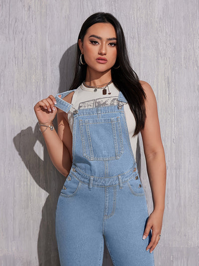 KRISTINE | Peto vaquero azul claro de corte regular 