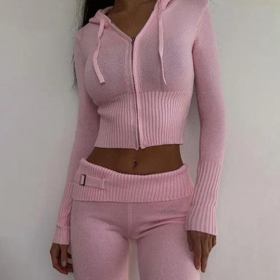 Ensemble douillet à capuche pour femmes