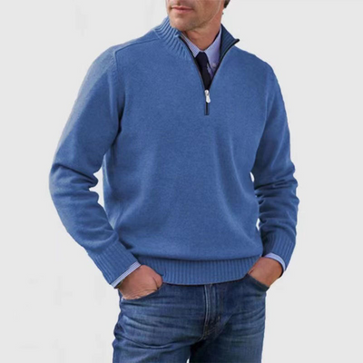 Maglione da uomo con mezza cerniera