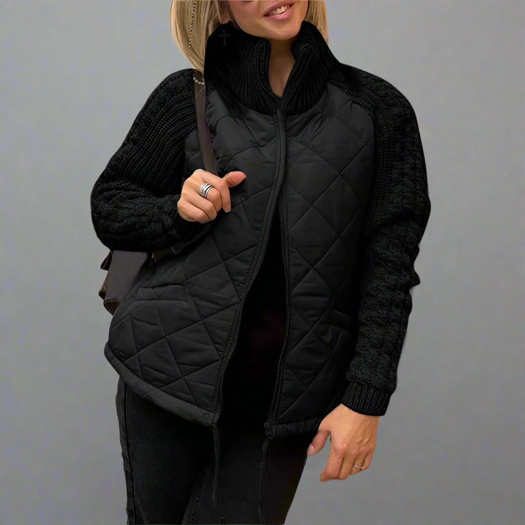Veste matelassée avec manches tricotées