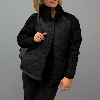 Veste matelassée avec manches tricotées