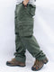 Pantalones cargo rectos casuales de 6 bolsillos para hombre