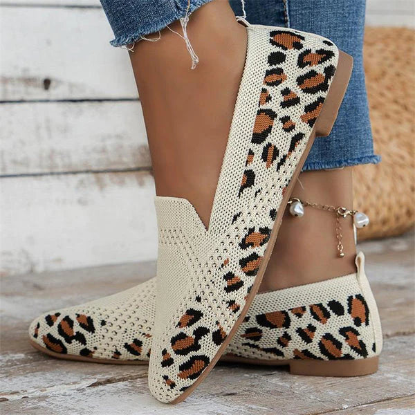 Claudia - Zapatos planos antideslizantes y cómodos para mujer con soporte para el arco