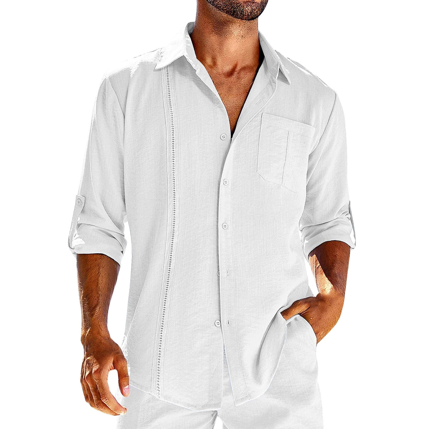 Donato - Camisa informal de manga larga