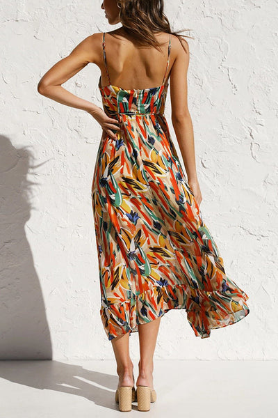 Vestido midi Veronique en mezcla de algodón para uso informal