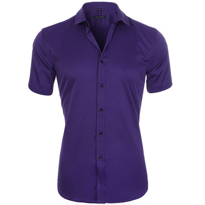 Camisa de manga corta transpirable y sin arrugas para hombre.