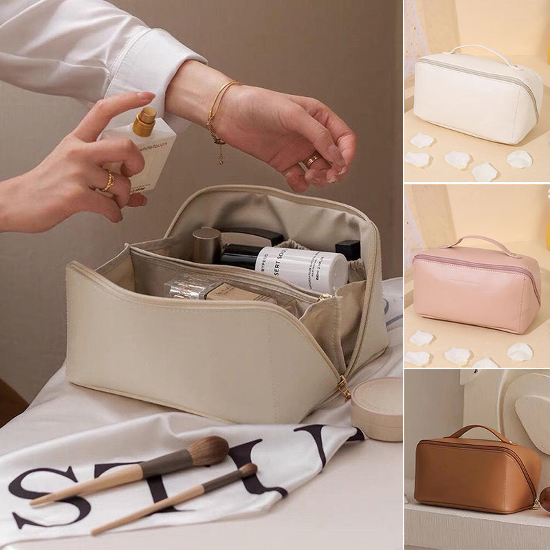 Borsa porta cosmetici da viaggio portatile in PU