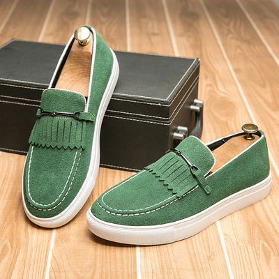 Elegante mocasín de ante para hombre