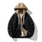 Chaqueta de pana con capucha para hombre - Forrada