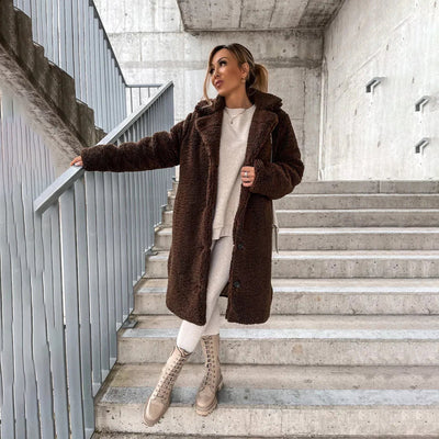 Yuki | Long manteau en peluche pour femmes