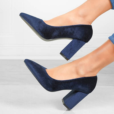 Zapatos de tacón clásico para mujer con punta puntiaguda 