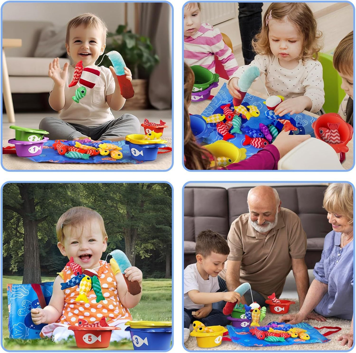 Juego de pesca Montessori Juguetes para niños 