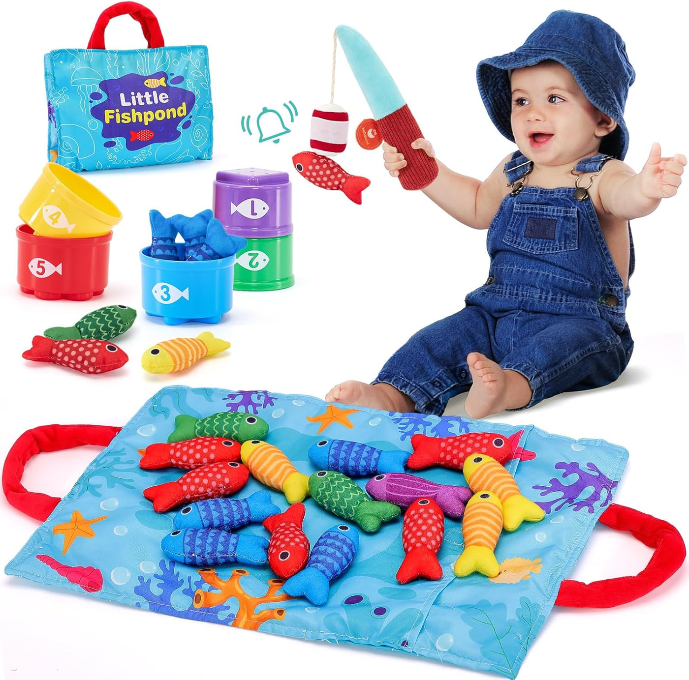 Juego de pesca Montessori Juguetes para niños 
