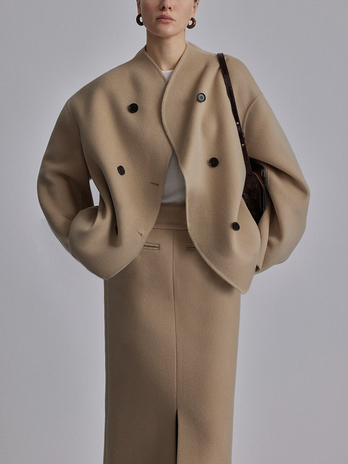 Coupe-vent surdimensionné de luxe pour femmes