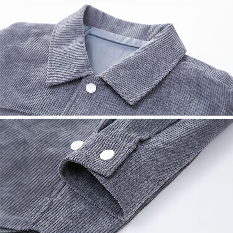 Chaqueta de transición para hombre de alta calidad en terciopelo clásico.