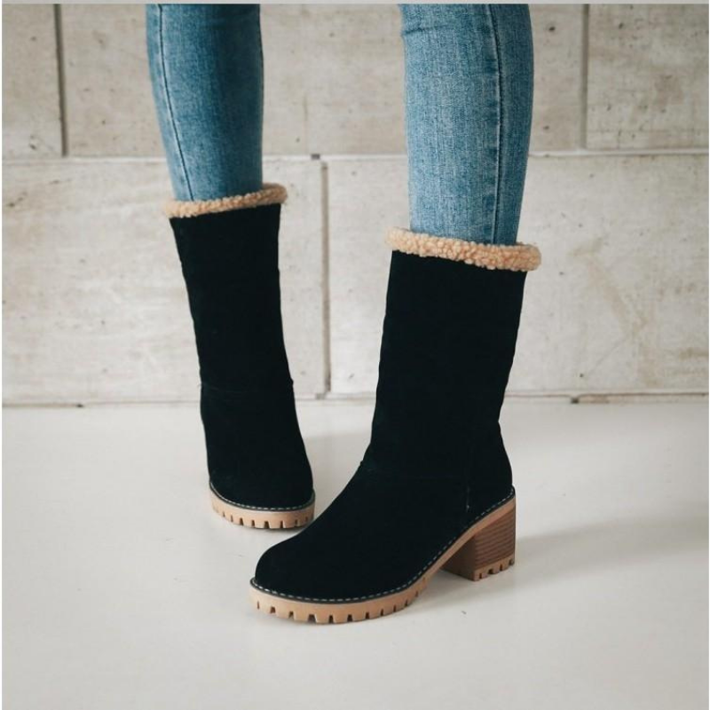 Botas de invierno cálidas y acolchadas para mujer