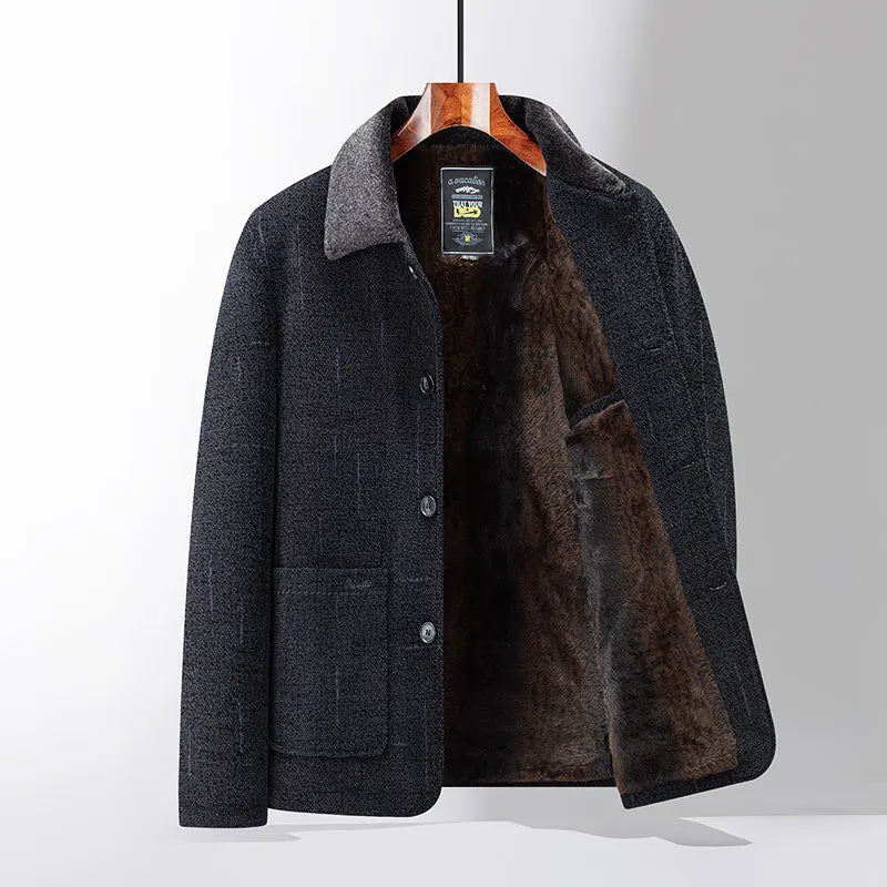 Abrigo de lana de corte clásico para hombre: elegante y cálido