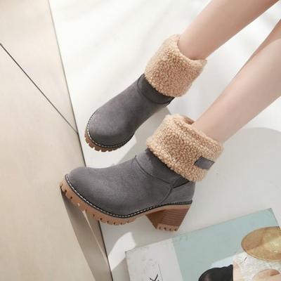 Botas de invierno cálidas y acolchadas para mujer