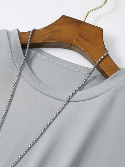 Owen - Camiseta de algodón lisa para hombre - Casual y moderna