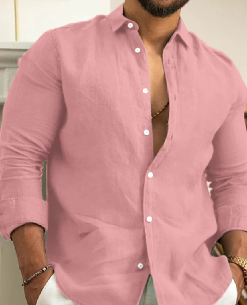 Camisa elegante de lino para hombre - Gero