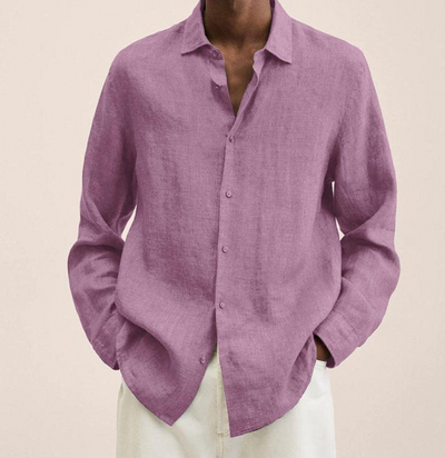 Camisa de lino de corte cuidado