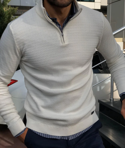 Simon | Suéter elegante con cremallera