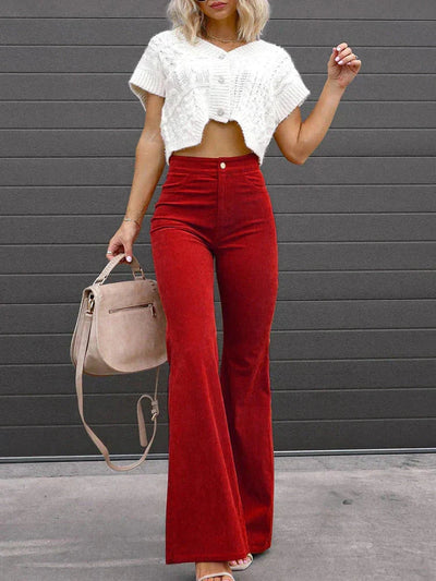 LURRA | Pantalones acampanados de pana cómodos y modernos.