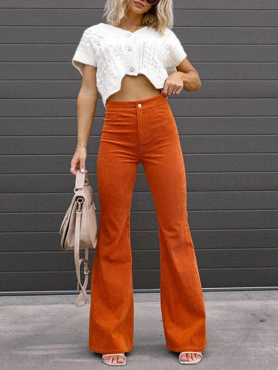 LURRA | Pantalones acampanados de pana cómodos y modernos.