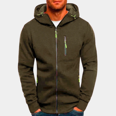 JACKS - Pull d'été léger avec fermeture éclair et capuche pour hommes